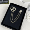 Chanel Heart Star Brooch