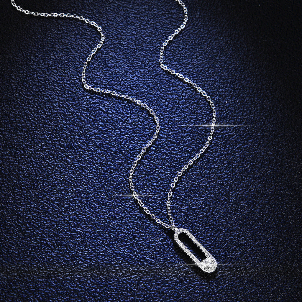 Moissanite Clip Necklace