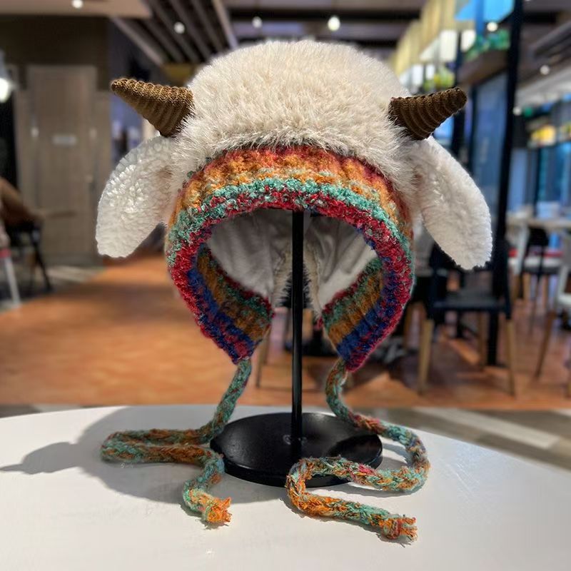 Fleece-Lined Beanie with Ear Flaps