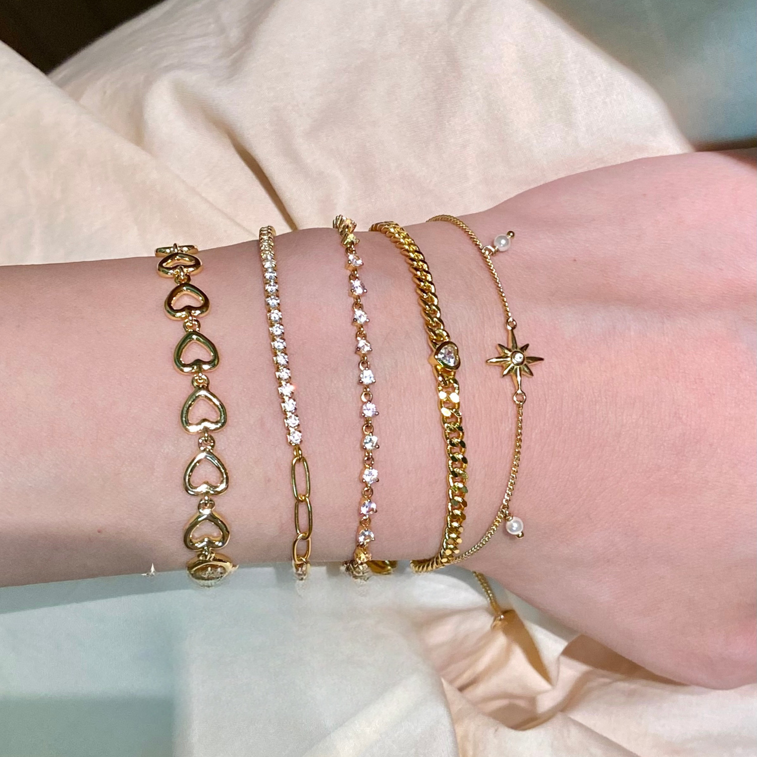 Silver Cuban Stacking Bracelet