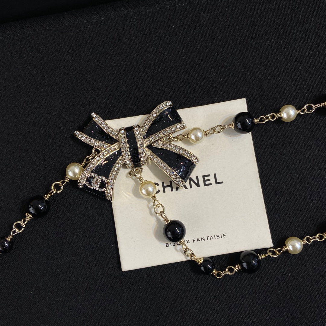 Chanel Black Flower Waist Band