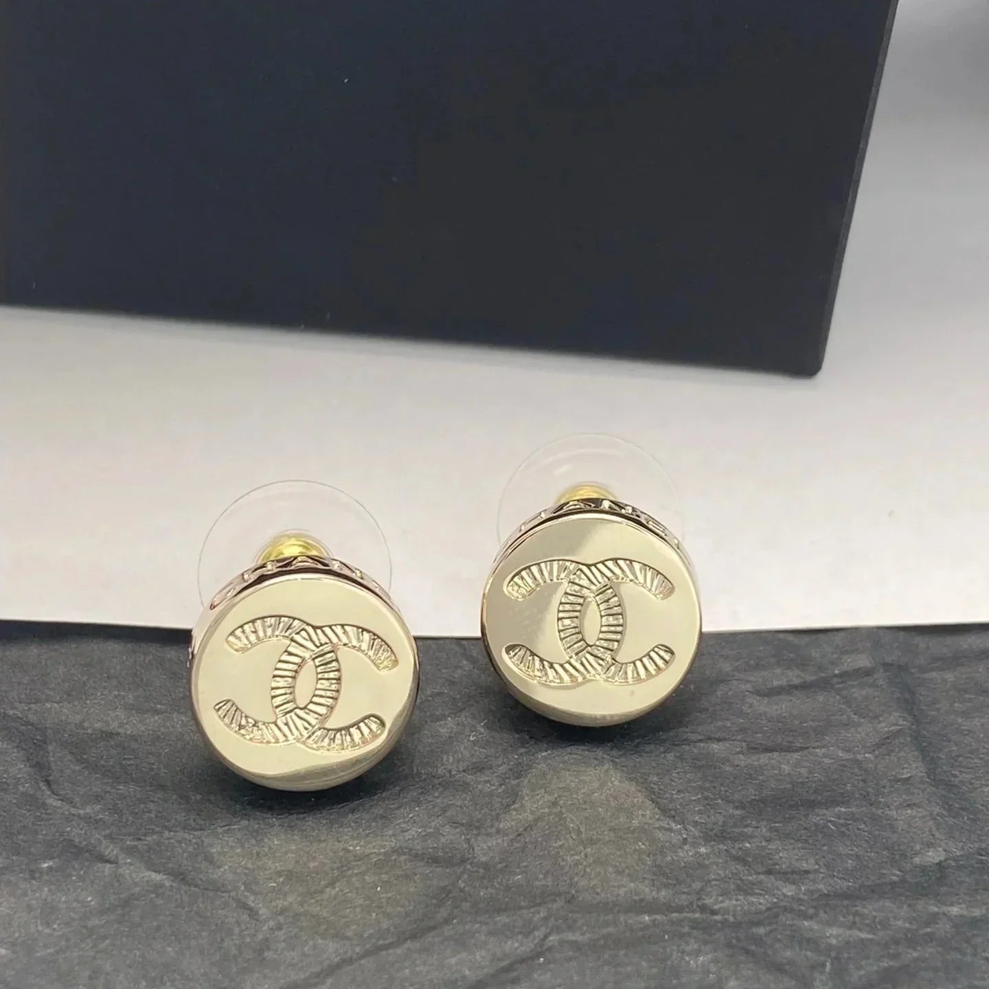 Chanel Button Earrings