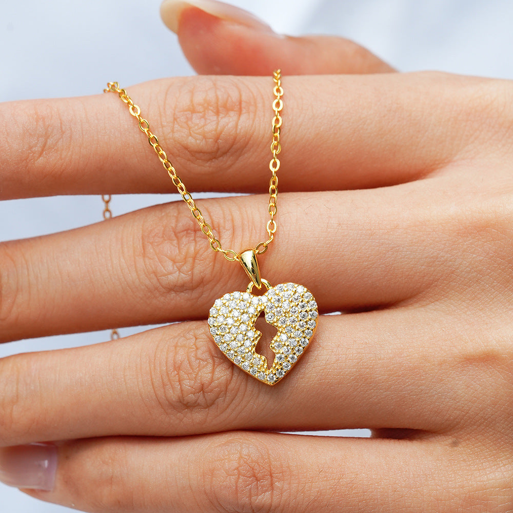 Lightning Love Pendant Moissanite Necklace