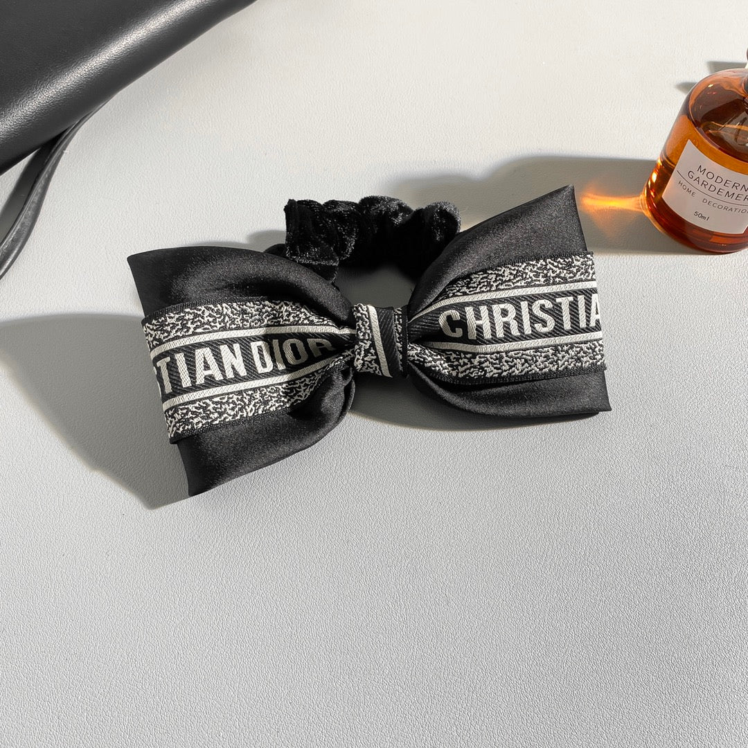 Dior Black White Bowknot Hair Accessory