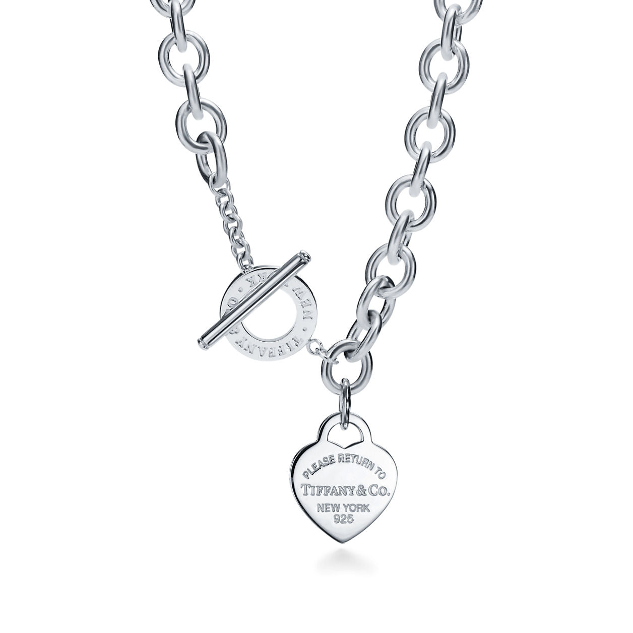 Tiffany Return to Tiffany Heart Tag Toggle Necklace in Silver