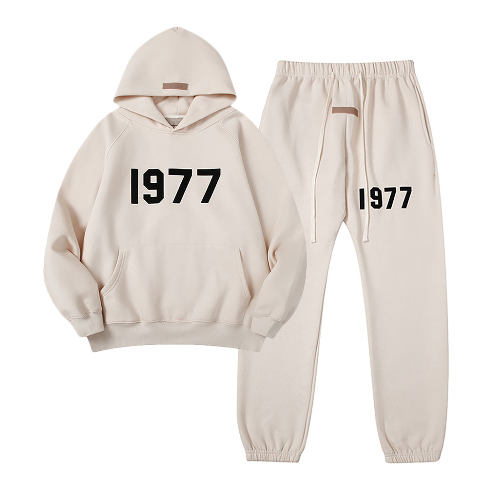 1977 Hoodie / Pants / Set - Beige