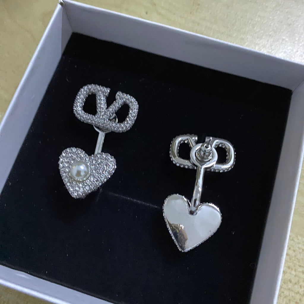 Valentino Heart Diamond Earrings