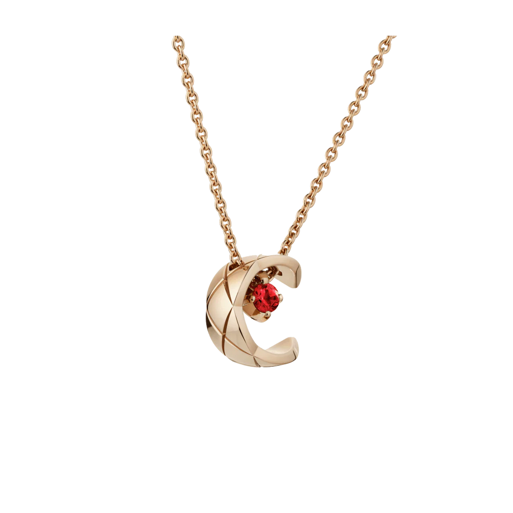 Chanel Coco Necklace Ruby Beige Gold