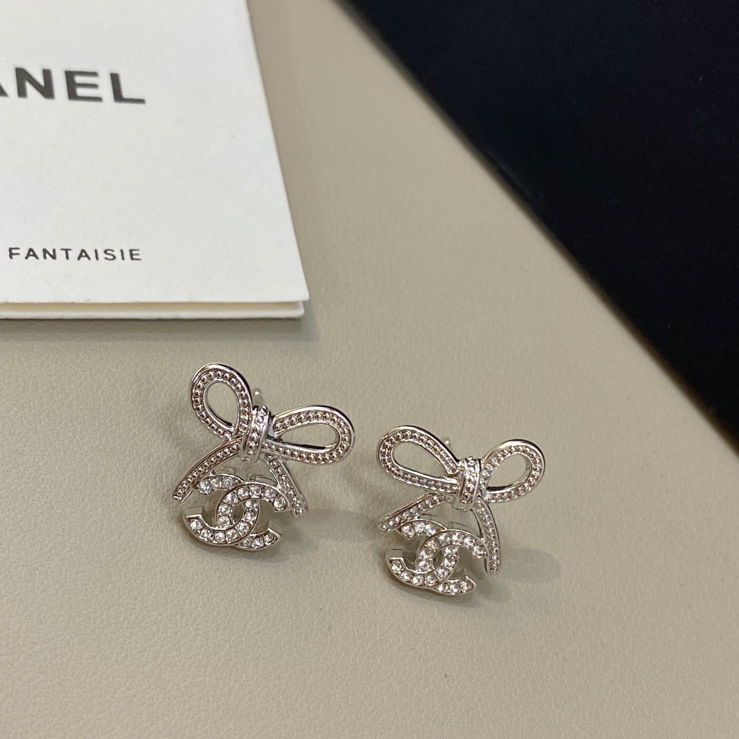 Chanel Bowknot Diamond Earrings