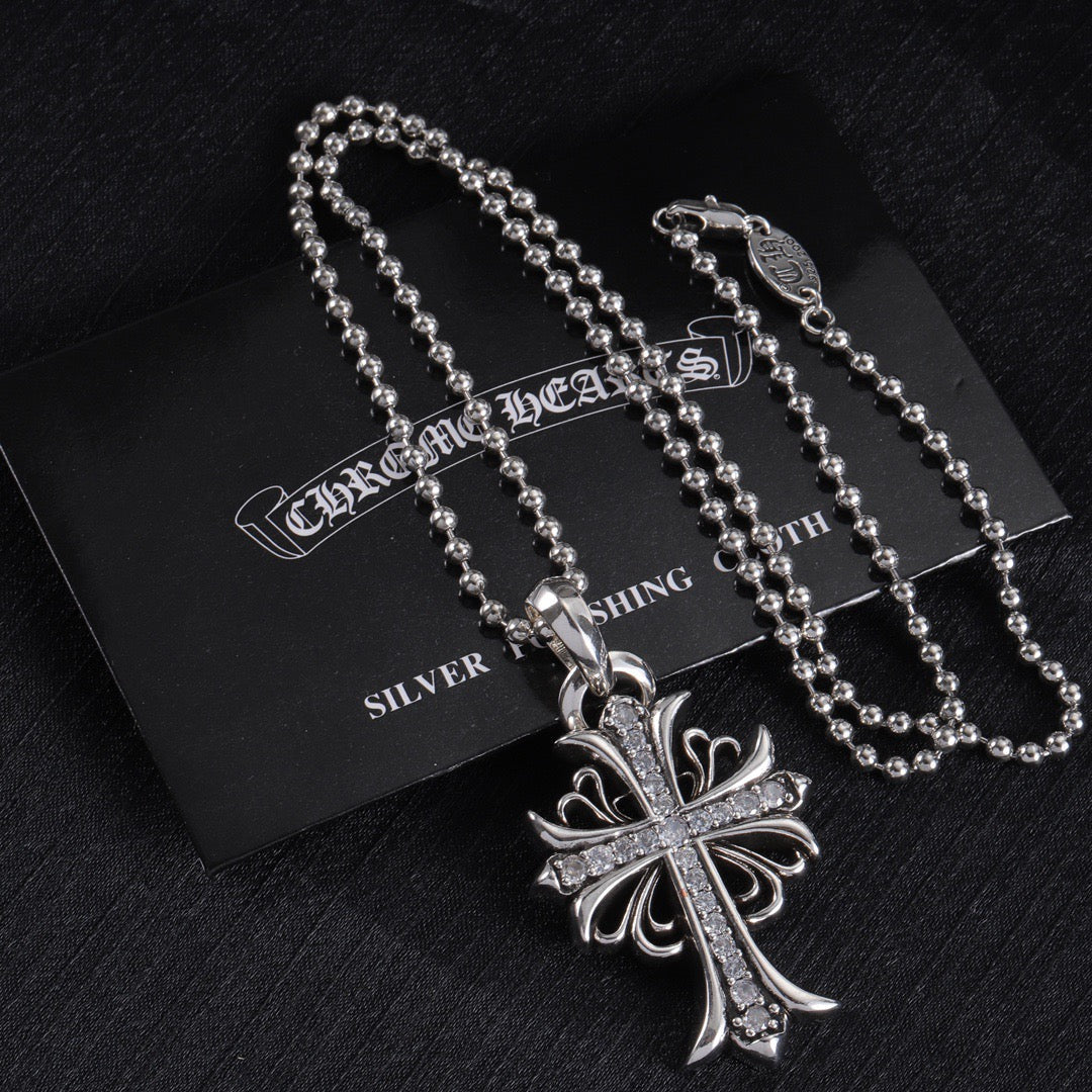 Chrome Hearts Diamond Pendant Necklace