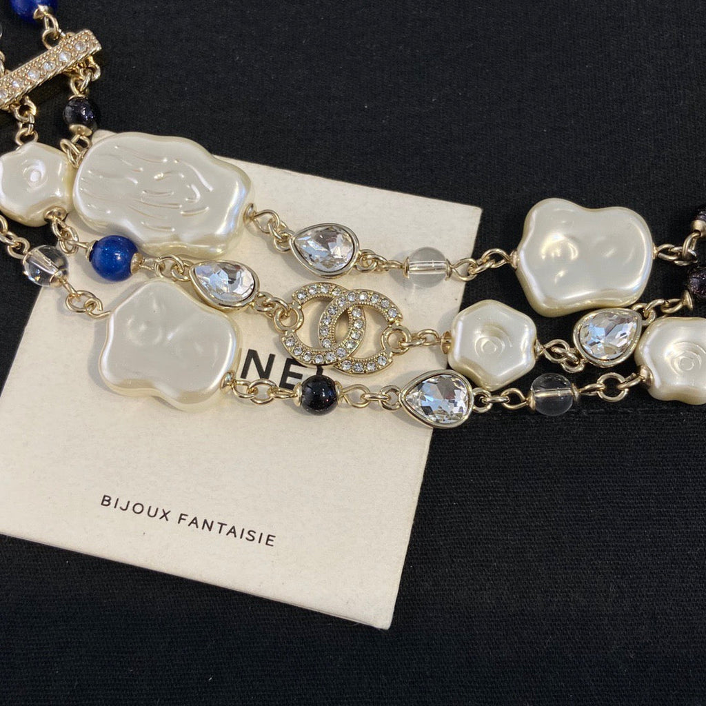 Chanel Pearl Sweater Necklace Choker