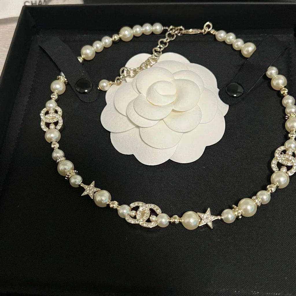 Chanel Pearl Star Choker Bracelet
