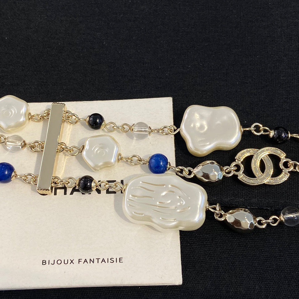 Chanel Pearl Sweater Necklace Choker