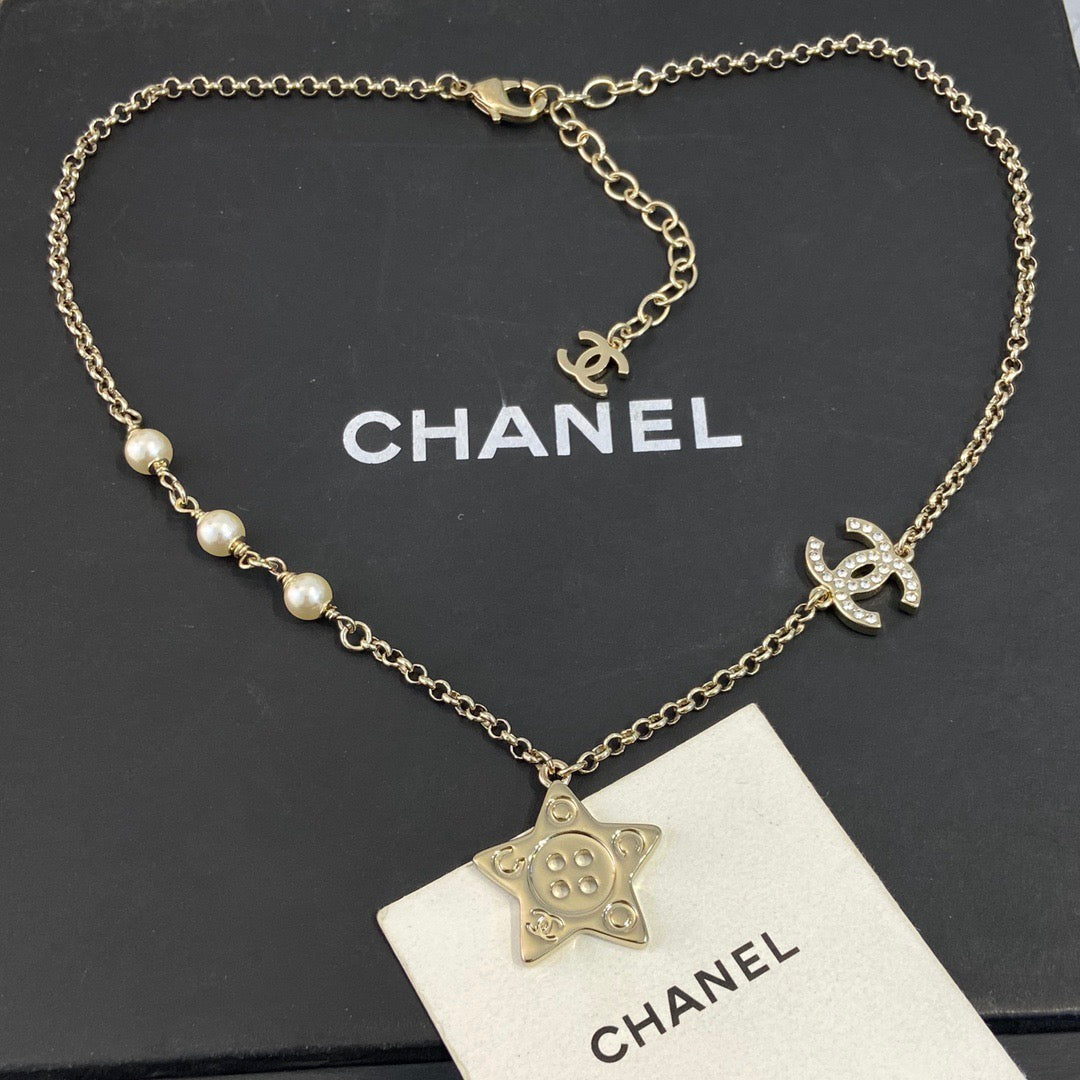 Chanel Star Gold Necklace