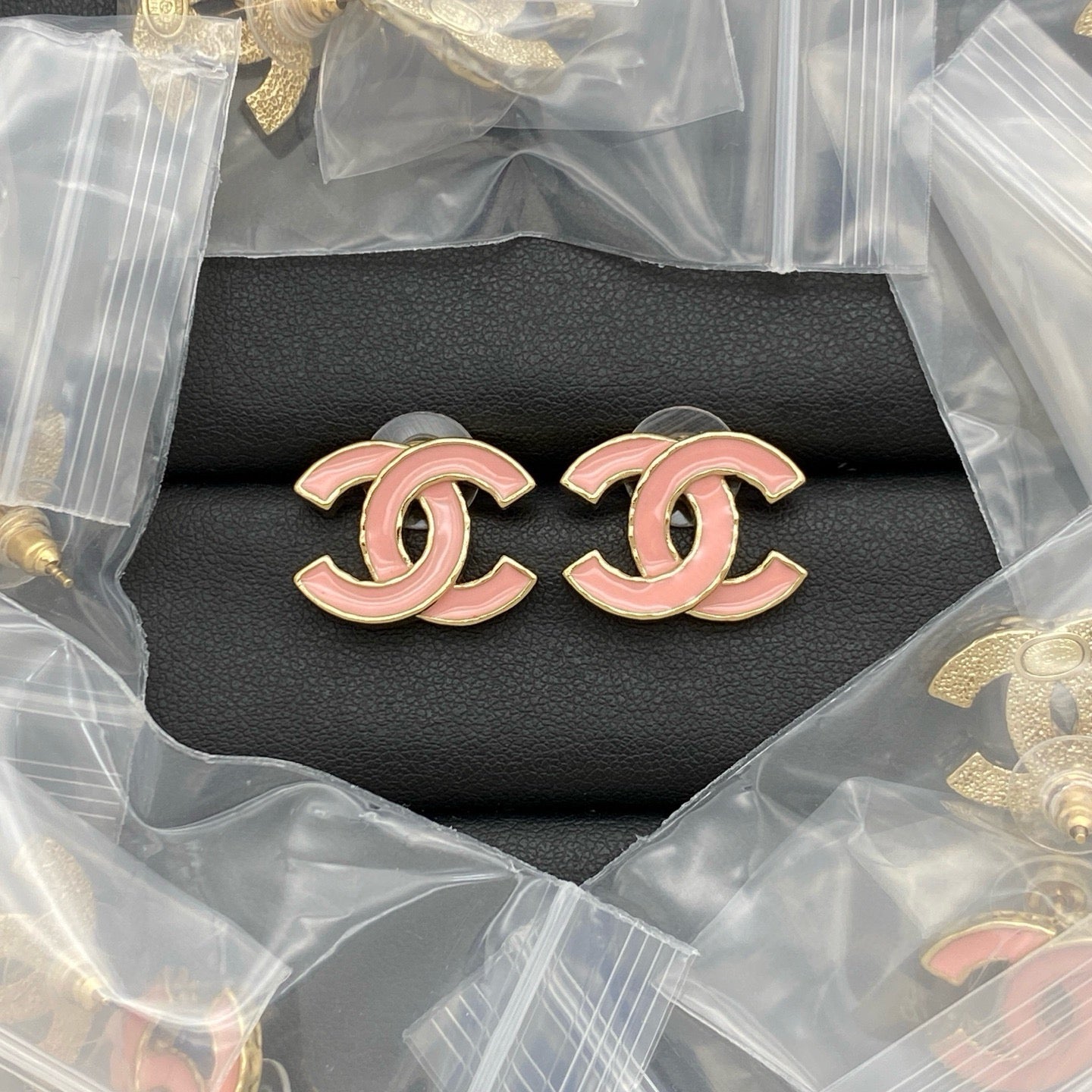 Chanel Pink Earrings