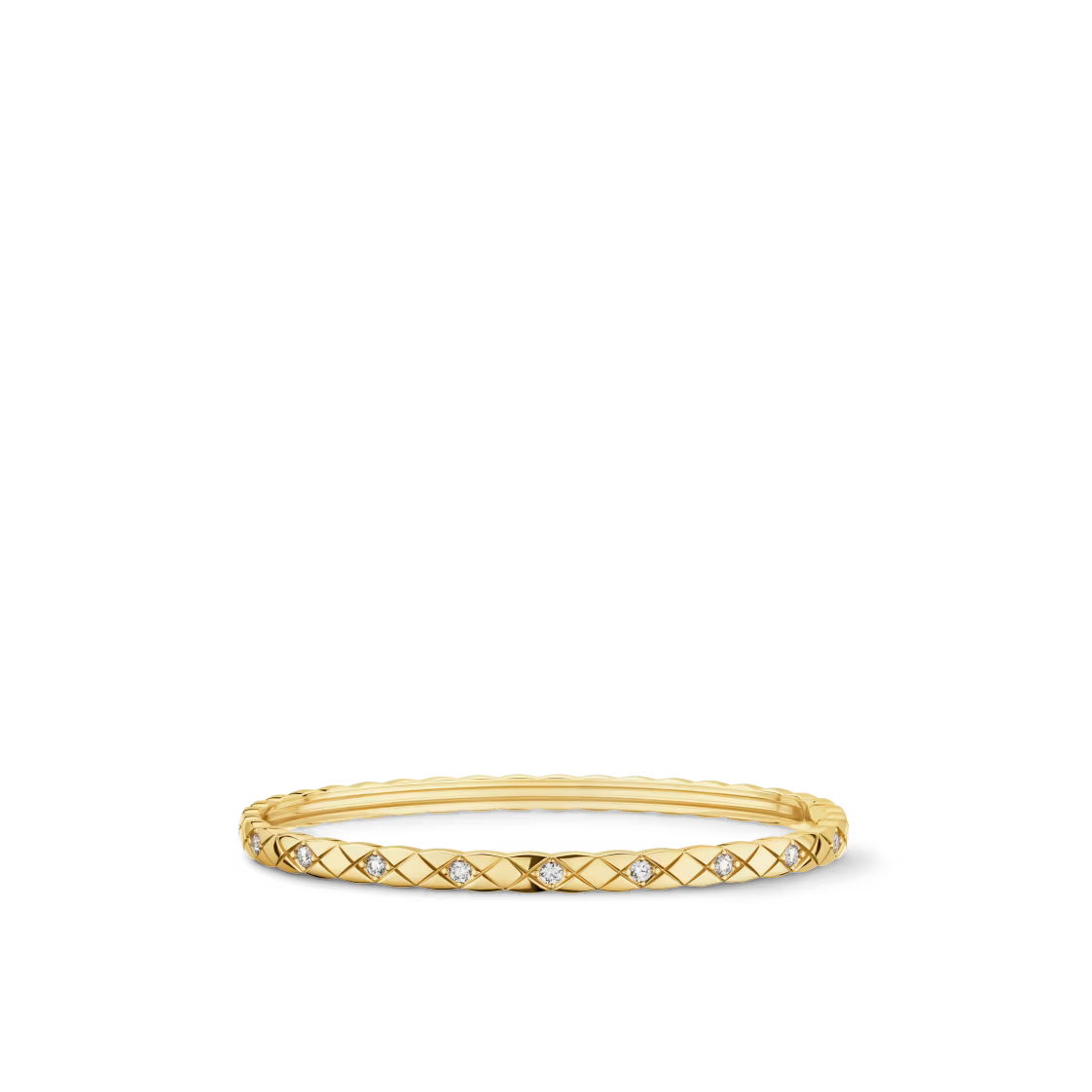 Chanel Coco Crush Bracelet Quilted Motif Mini Version Diamonds