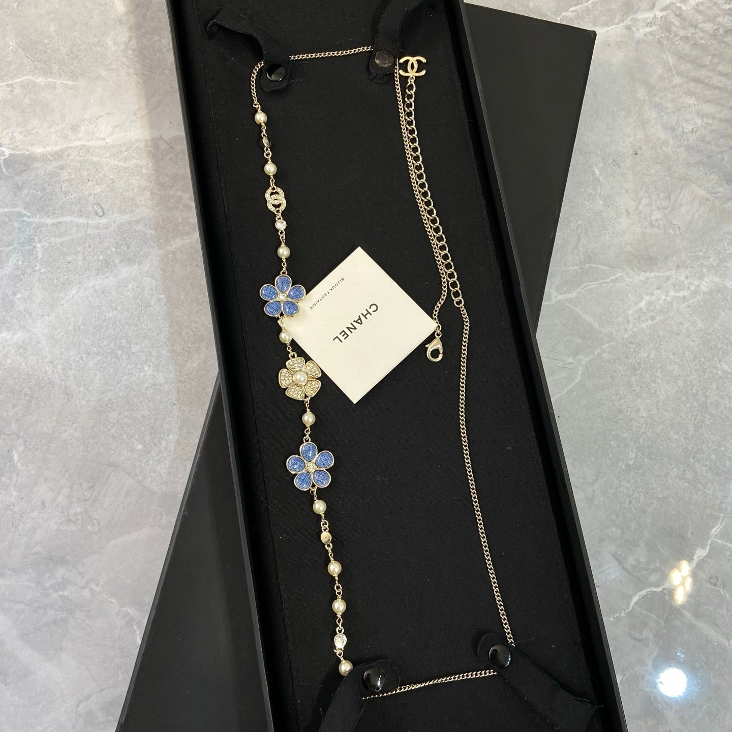 Chanel Blue Flower Waist Band