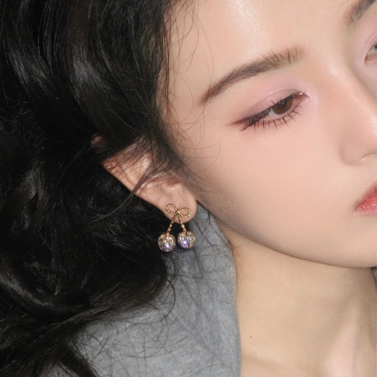 Valentino Gold Cherry Earrings