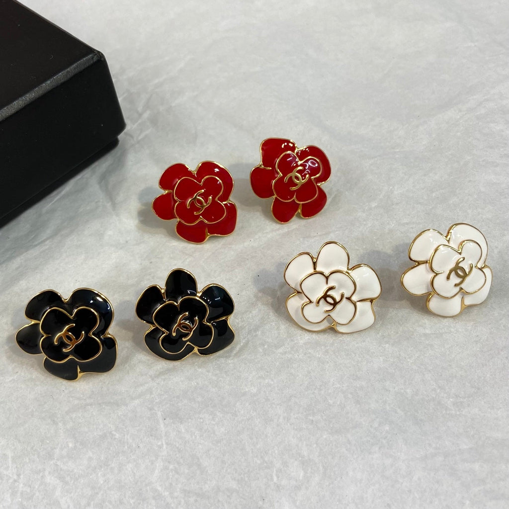 Chanel Camellia Earrings