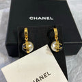Chanel Double C Pearl Earrings