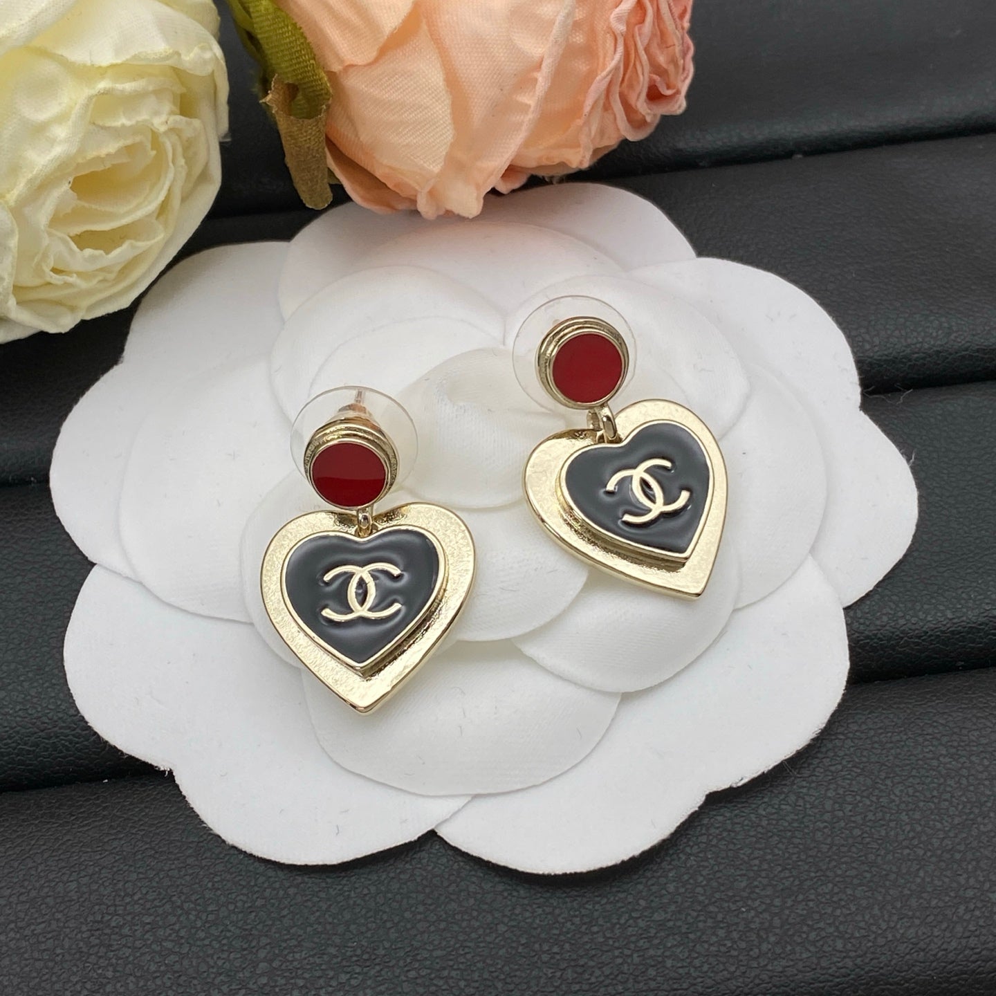 Chanel Heart Earrings