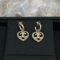 Chanel Heart Dangle Earrings